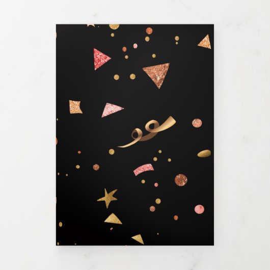 Carte De Fin D'année Trois Volets Ornements festifs 2 (Page de couverture)