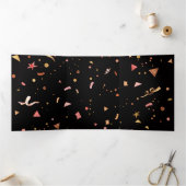 Carte De Fin D'année Trois Volets Ornements festifs 2 (Intérieur)