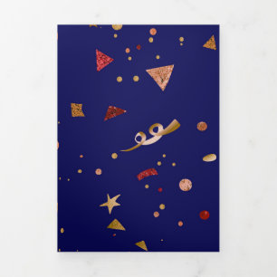 Carte De Fin D'année Trois Volets Ornements festifs 7