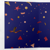 Carte De Fin D'année Trois Volets Ornements festifs 7 (Intérieur en premier)