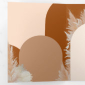 Carte De Fin D'année Trois Volets Pampass herbe et arches Design Mariage (Intérieur en premier)