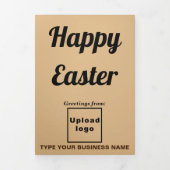 Carte De Fin D'année Trois Volets Pâques Vacances Brown (Page de couverture)