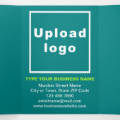 Carte De Fin D'année Trois Volets Pâques Vacances Turquoise Vert (Intérieur au milieu)