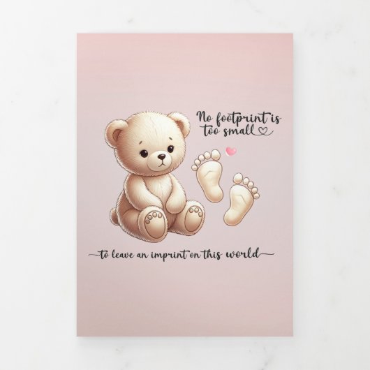 Carte De Fin D'année Trois Volets Pas d'empreinte trop petite carte (Page de couverture)