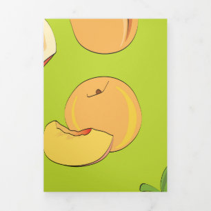Carte De Fin D'année Trois Volets Peach Pattern 4