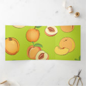 Carte De Fin D'année Trois Volets Peach Pattern 4 (Intérieur)