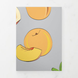 Carte De Fin D'année Trois Volets Peach Pattern 6