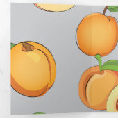 Carte De Fin D'année Trois Volets Peach Pattern 6 (Intérieur en premier)