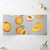 Carte De Fin D'année Trois Volets Peach Pattern 6 (Intérieur)