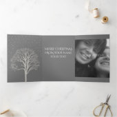 Carte De Fin D'année Trois Volets Peinture à l'eau d'hiver (Intérieur)