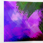 Carte De Fin D'année Trois Volets peinture Abstraite à l'aquarelle 2 (Intérieur en premier)