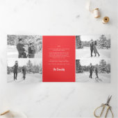 Carte De Fin D'année Trois Volets Photo audacieuse et brillante (Intérieur)