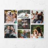 Carte De Fin D'année Trois Volets Photo Collage Nouvel An Fête (Page de couverture)