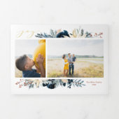 Carte De Fin D'année Trois Volets Photo Holiday (Page de couverture)