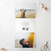 Carte De Fin D'année Trois Volets Photo Holiday (Intérieur)