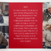 Carte De Fin D'année Trois Volets Photo Joyeuse et Lumineuse en Gras (Intérieur au milieu)