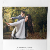 Carte De Fin D'année Trois Volets Photo moderne Joyeux Noël (Intérieur en premier)