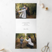 Carte De Fin D'année Trois Volets Photo moderne Joyeux Noël (Intérieur)