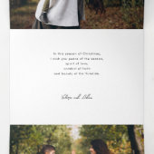 Carte De Fin D'année Trois Volets Photo moderne Joyeux Noël (Intérieur au milieu)