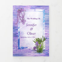 Réflexions sur l'eau très peri-bleu-violet Tri-Fol