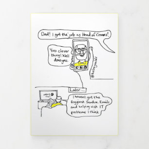 Carte De Fin D'année Trois Volets Responsable de la carte virgule