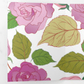 Carte De Fin D'année Trois Volets Rose 17 (Intérieur en premier)