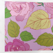 Carte De Fin D'année Trois Volets Rose 18 (Intérieur en premier)