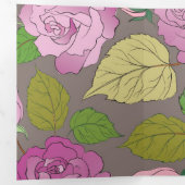 Carte De Fin D'année Trois Volets Rose 20 (Intérieur en premier)