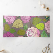 Carte De Fin D'année Trois Volets Rose 20 (Intérieur)