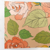 Carte De Fin D'année Trois Volets Rose 21 (Intérieur en premier)