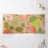 Carte De Fin D'année Trois Volets Rose 21 (Intérieur)