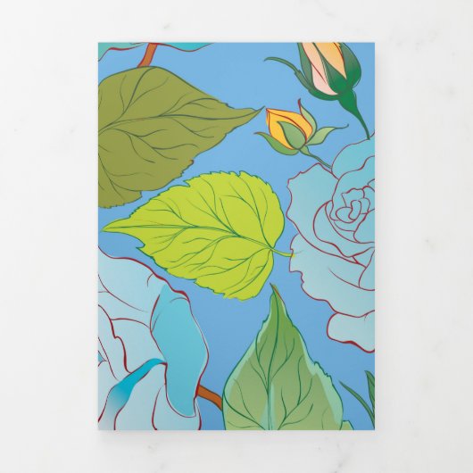 Carte De Fin D'année Trois Volets Rose 23 (Page de couverture)