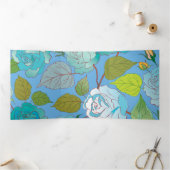 Carte De Fin D'année Trois Volets Rose 23 (Intérieur)