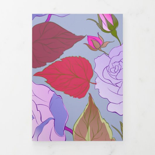 Carte De Fin D'année Trois Volets Rose 29 (Page de couverture)