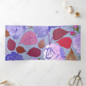 Carte De Fin D'année Trois Volets Rose 29 (Intérieur)