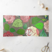 Carte De Fin D'année Trois Volets Rose 30 (Intérieur)