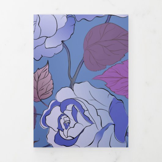 Carte De Fin D'année Trois Volets Rose 32 (Page de couverture)