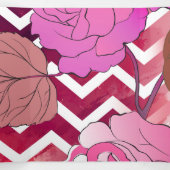 Carte De Fin D'année Trois Volets Rose 33 (Intérieur au milieu)