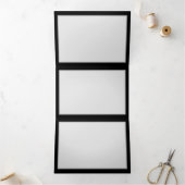 Carte De Fin D'année Trois Volets Rose bleu brûlant (Intérieur)