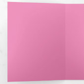 Carte De Fin D'année Trois Volets Rose #EF8484, Cadillac rose (Intérieur en premier)