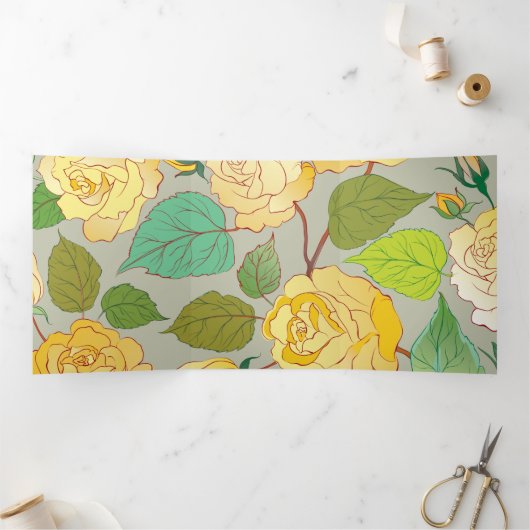 CARTE DE FIN D'ANNÉE TROIS VOLETS ROSES 1 (Intérieur)