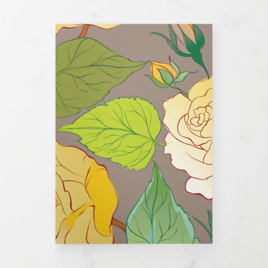 CARTE DE FIN D'ANNÉE TROIS VOLETS ROSES 3 (Page de couverture)