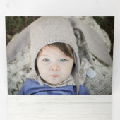 Carte De Fin D'année Trois Volets Silver Snowflake Rustique Noël 5 Photo (Intérieur en premier)