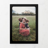 Carte De Fin D'année Trois Volets Simple Frames Photo Newsletter  (Page de couverture)