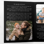 Carte De Fin D'année Trois Volets Simple Frames Photo Newsletter  (Intérieur en premier)