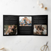 Carte De Fin D'année Trois Volets Simple Frames Photo Newsletter  (Intérieur)