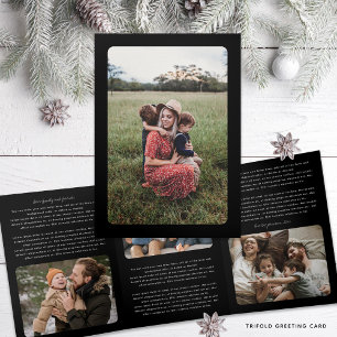 Carte De Fin D'année Trois Volets Simple Frames Photo Newsletter 