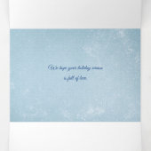 Carte De Fin D'année Trois Volets Snowflakes 3 photos Joyeux script de Noël (Intérieur au milieu)