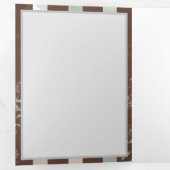 Carte De Fin D'année Trois Volets Steampunk Clock and Turquoise Roses on Striped (Intérieur en premier)