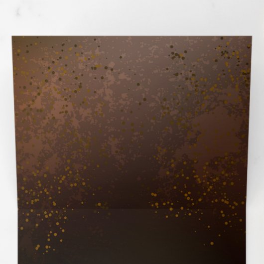 Carte De Fin D'année Trois Volets Steampunk Rusty Background (Intérieur en premier)